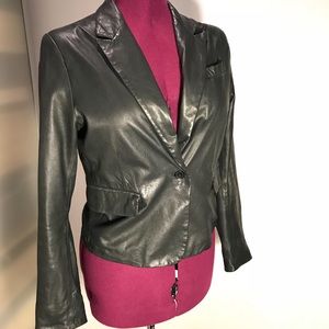 Kenneth Cole leather blazer. EUC